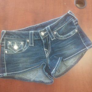 True Religion jean short shorts